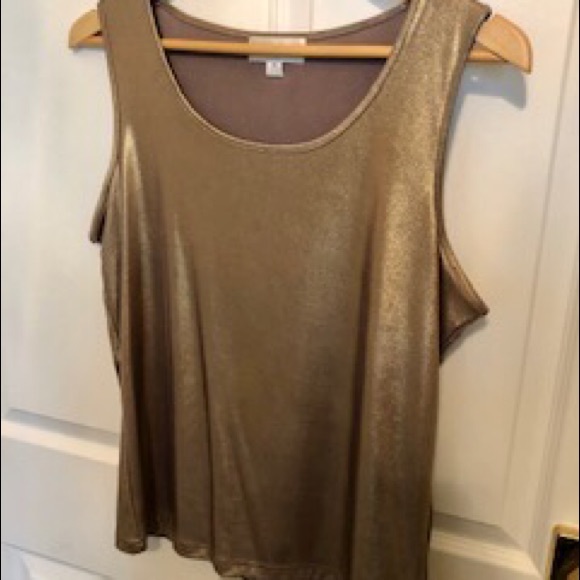 Jacket and shell. Shimmery gold. Size medium. 3/4 length sleeve on jacket. EUC. - Picture 3 of 7